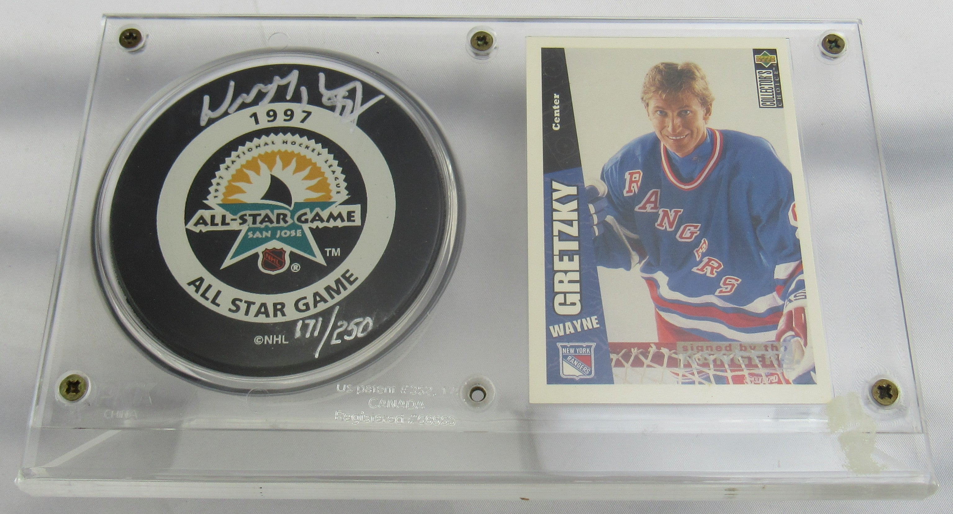 Wayne Gretzky Signed Auto All Game Star Puck UDA LOA w/ box