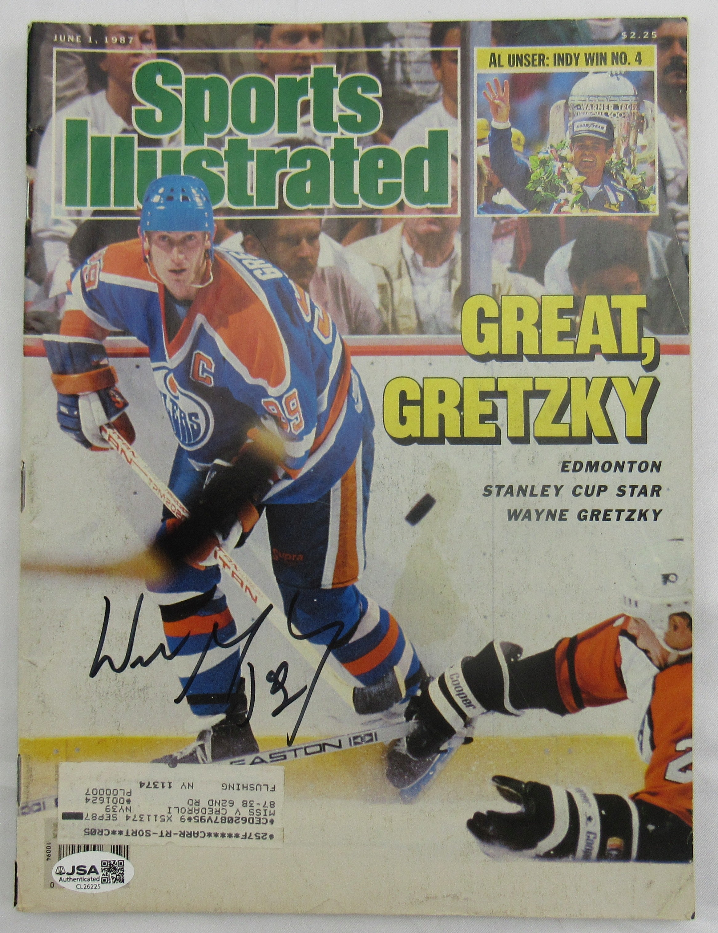 Wayne Gretzky Signed Sports illustrated Magazine JSA CL26225